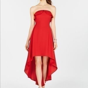 19 cooper red hi low dress